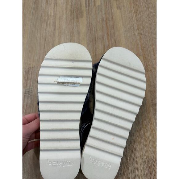 KOOLABURRA BY UGG FUZZN II TYE DYE FAUX FUR SLIPPERS BLUE SIZE 9 - Picture 5 of 5